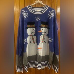 Tipsy Elves Men's Snowman Nose Thief Sweater Funny Humor Size XL ugly Christmas